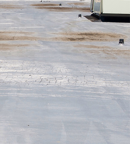 rust showing signs of commercial roof leak