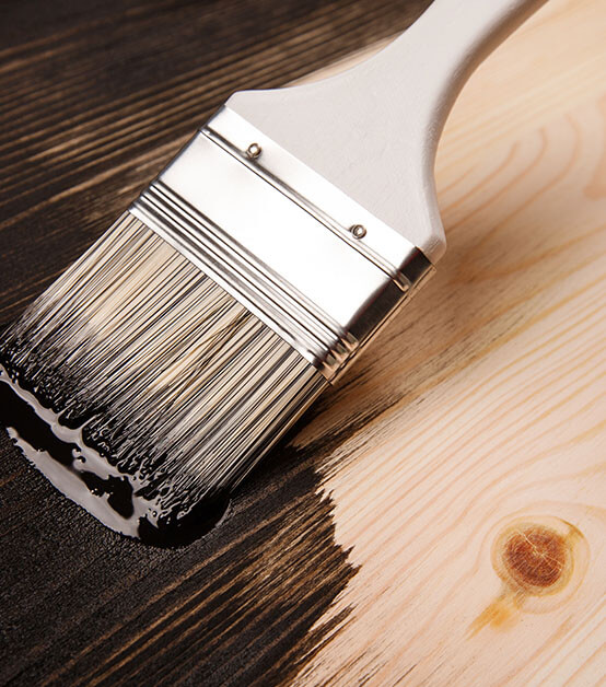 Wood staining brush
